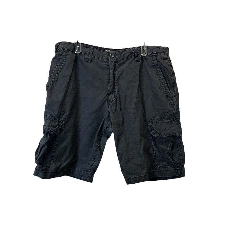 Eddie Bauer Ripstop Cargo Shorts Men 38 Gray Hiking Outdoor Cotton Fishing